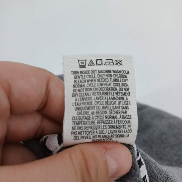 Pink VS Rainbow Spellout Funnel Neck Sweatshirt Gray Boxy Preppy Lounge Wear S - Picture 5 of 7